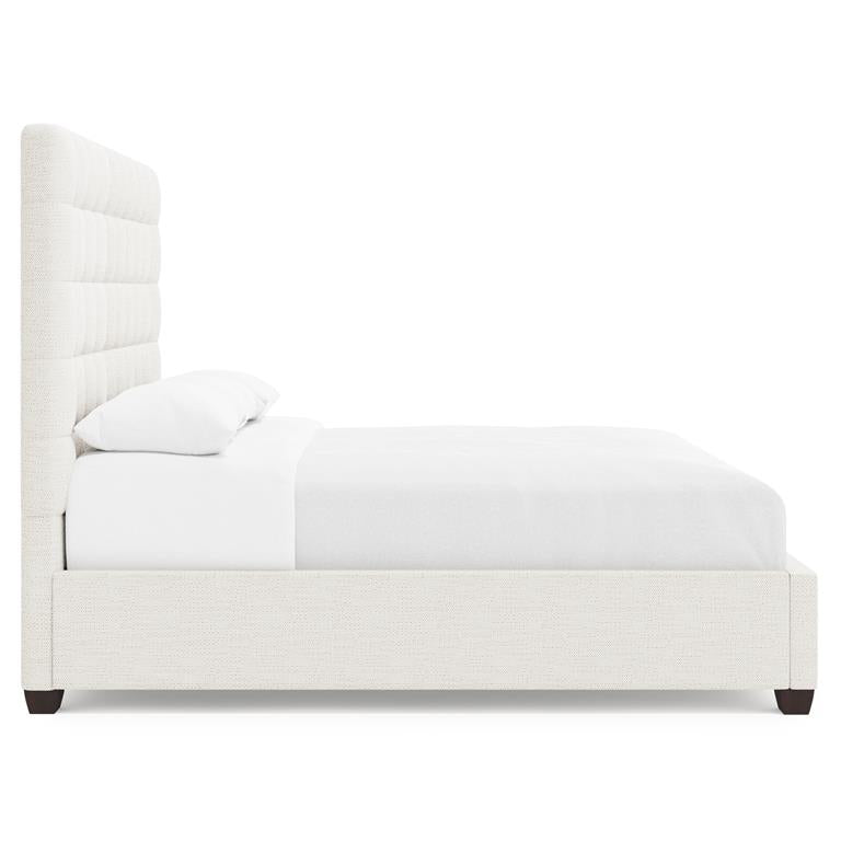 Luxury Avery Fabric Storage Panel Bed Modern Italian Style for Villa