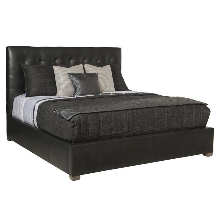 Luxury Avery Leather Panel Bed Modern Italian Style for Villa