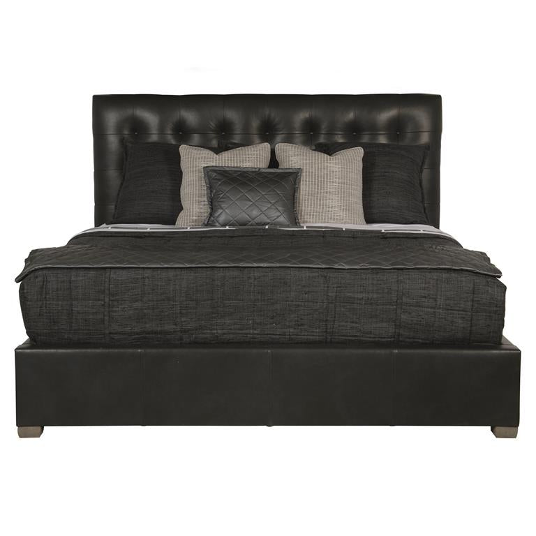 Luxury Avery Leather Panel Bed Modern Italian Style for Villa