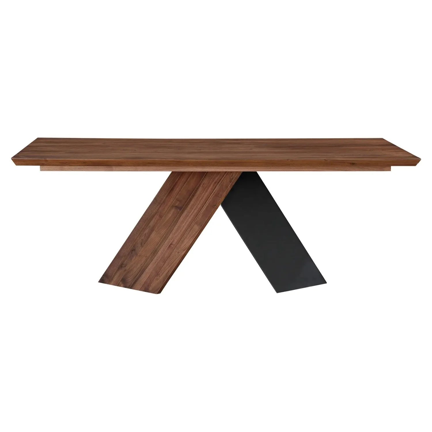 Luxury Axio Rectangular Solid Walnut Dining Table Modern Italian Style for Villa