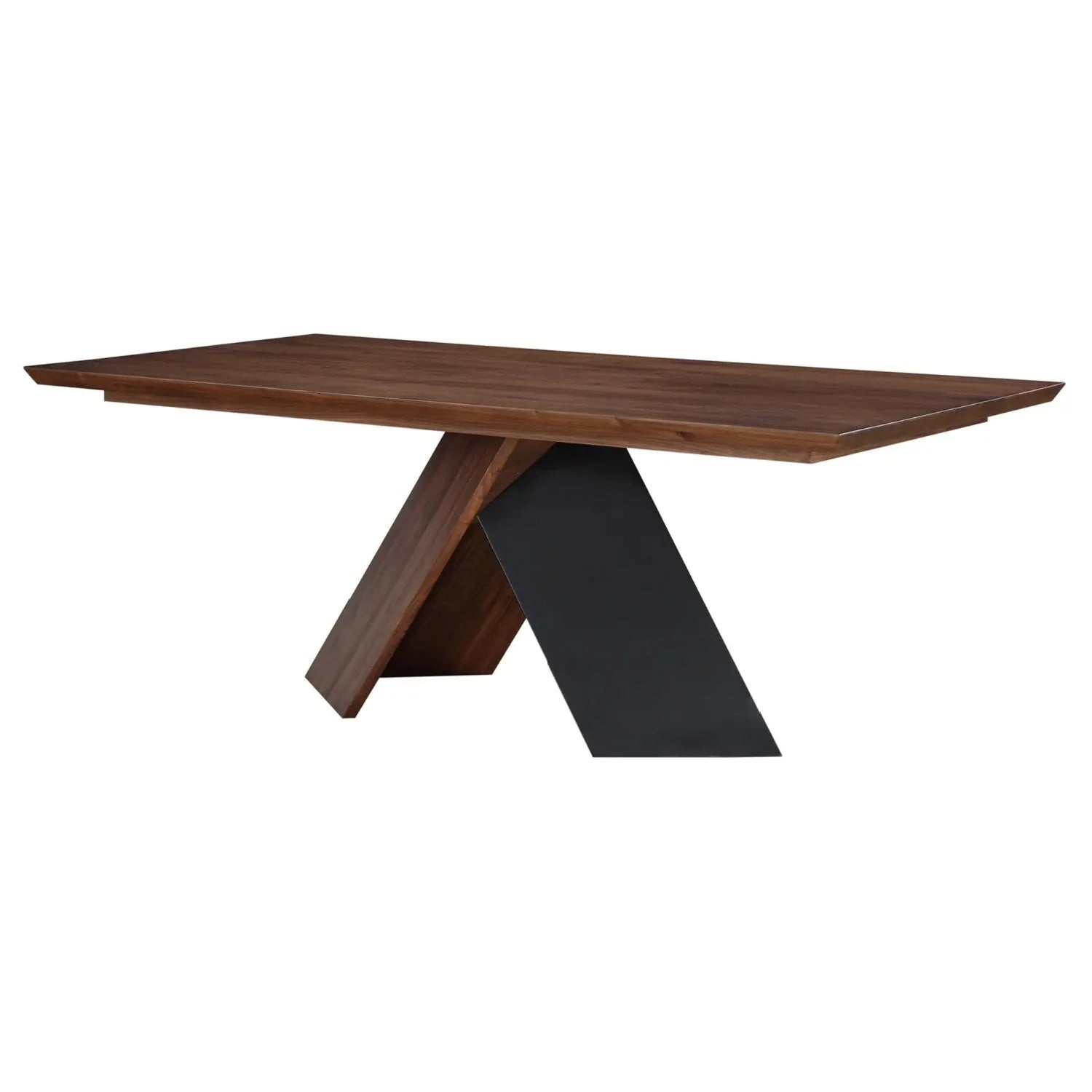 Luxury Axio Rectangular Solid Walnut Dining Table Modern Italian Style for Villa