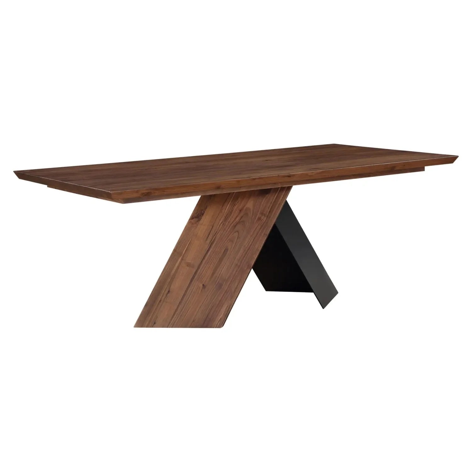 Luxury Axio Rectangular Solid Walnut Dining Table Modern Italian Style for Villa
