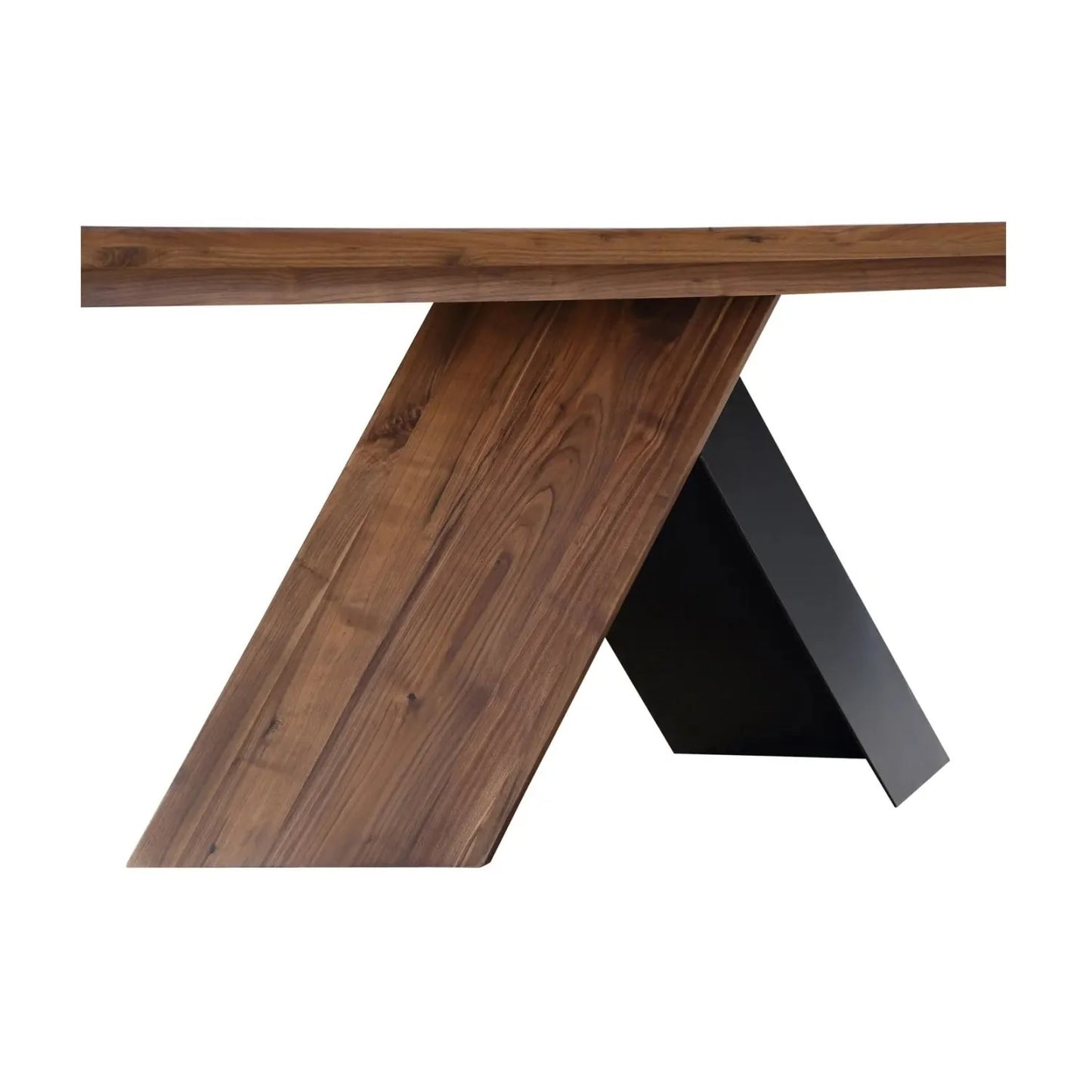 Luxury Axio Rectangular Solid Walnut Dining Table Modern Italian Style for Villa