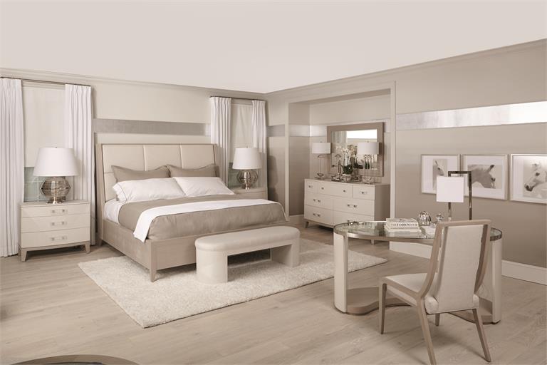 Luxury Axiom Fabric Panel Bed Modern Italian Style for Villa