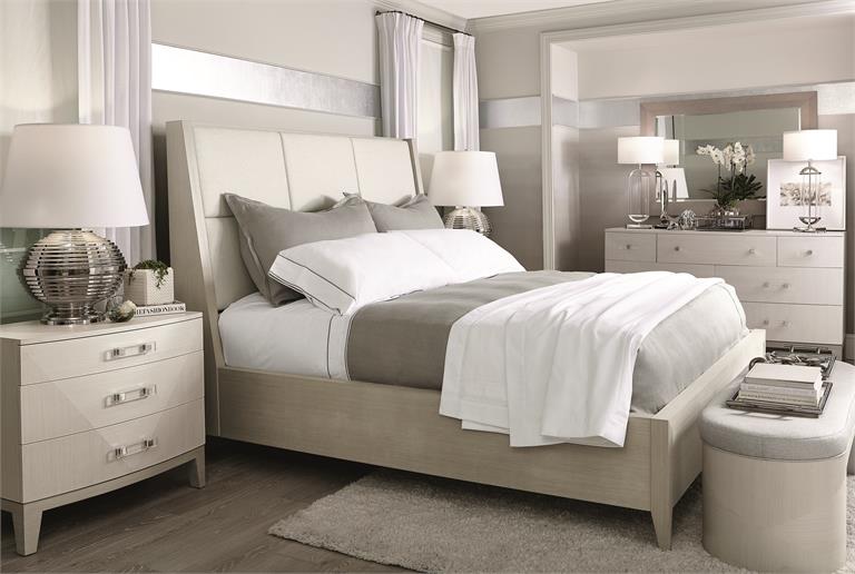 Luxury Axiom Fabric Panel Bed Modern Italian Style for Villa