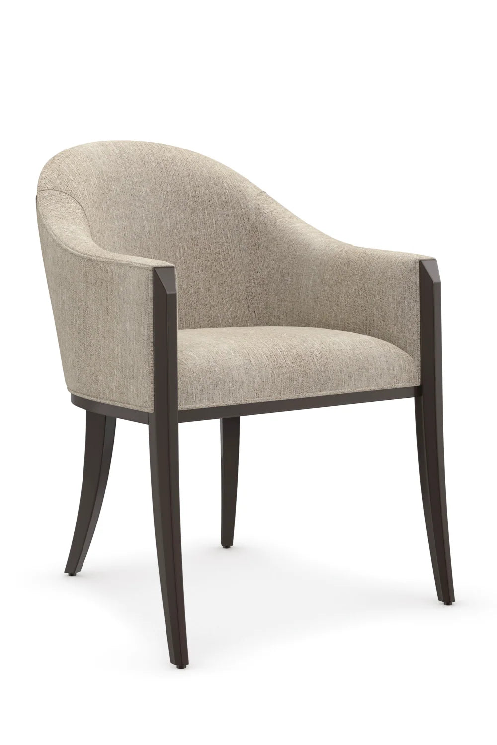 Luxury Barrel-Back Fabric Modern Dining Chair European Style for Villa
