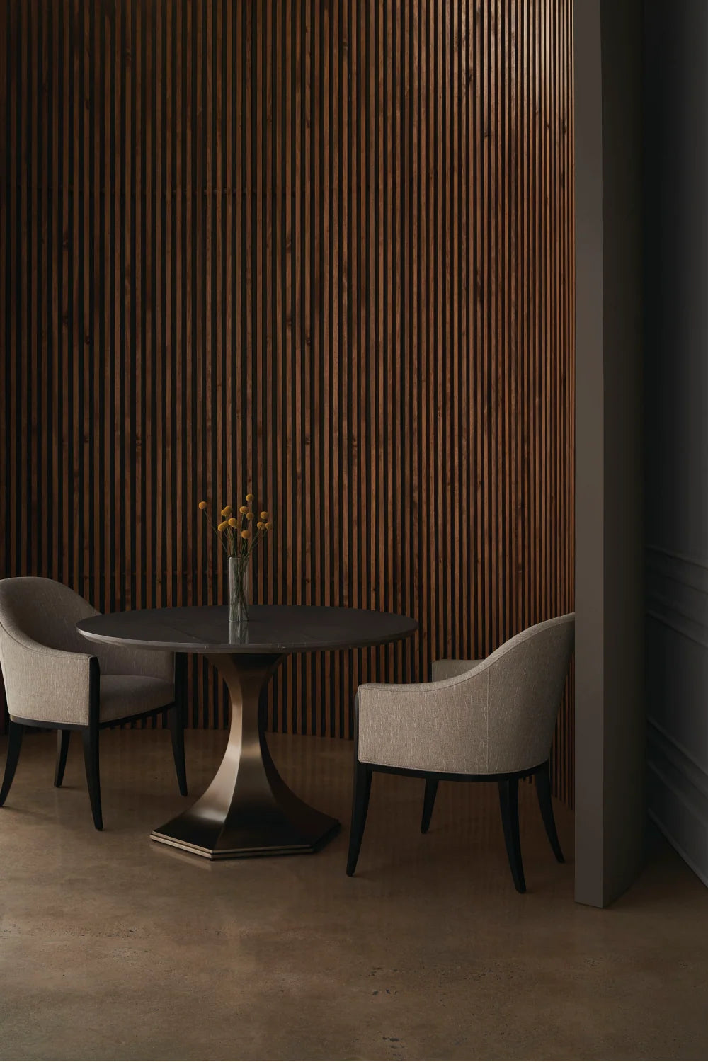 Luxury Barrel-Back Fabric Modern Dining Chair European Style for Villa