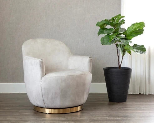 Luxury Barrel Swivel Lounge Chair Modern European Style for Villa