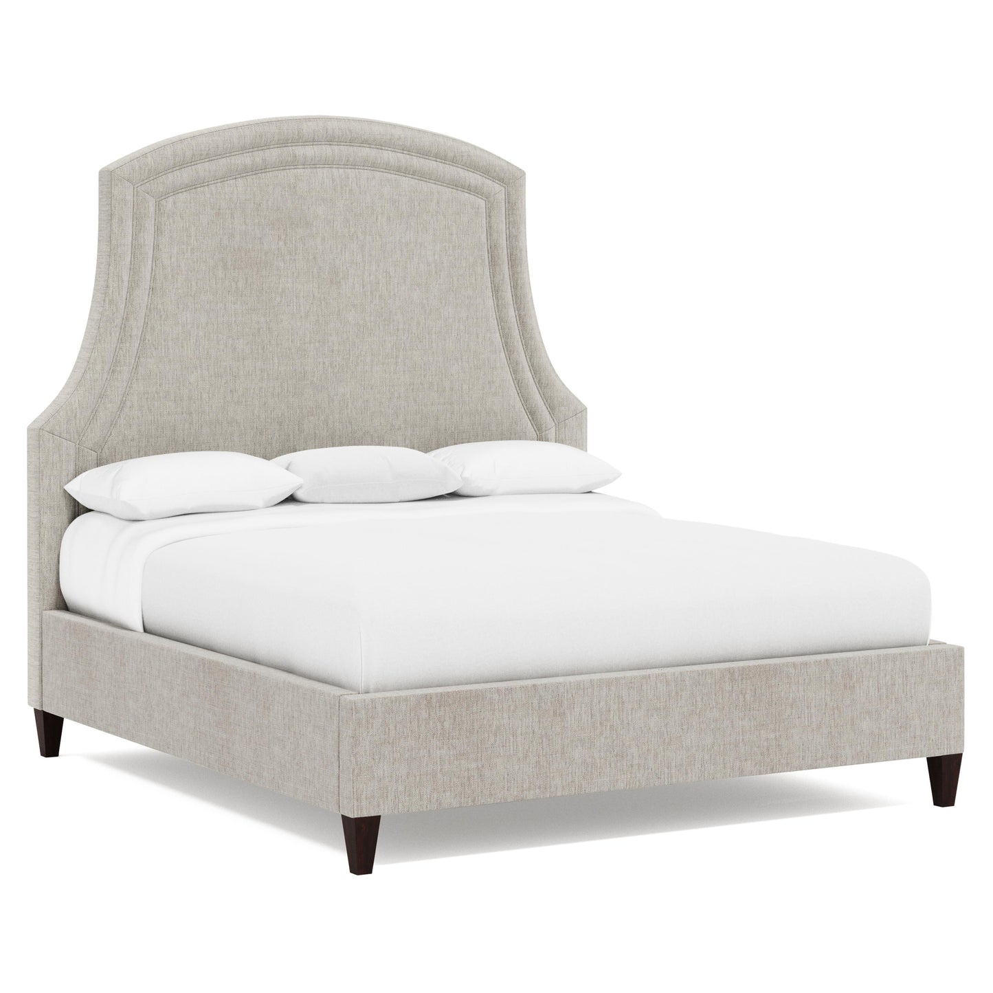 Luxury Bayford Fabric Panel Bed Modern Italian Style for Villa