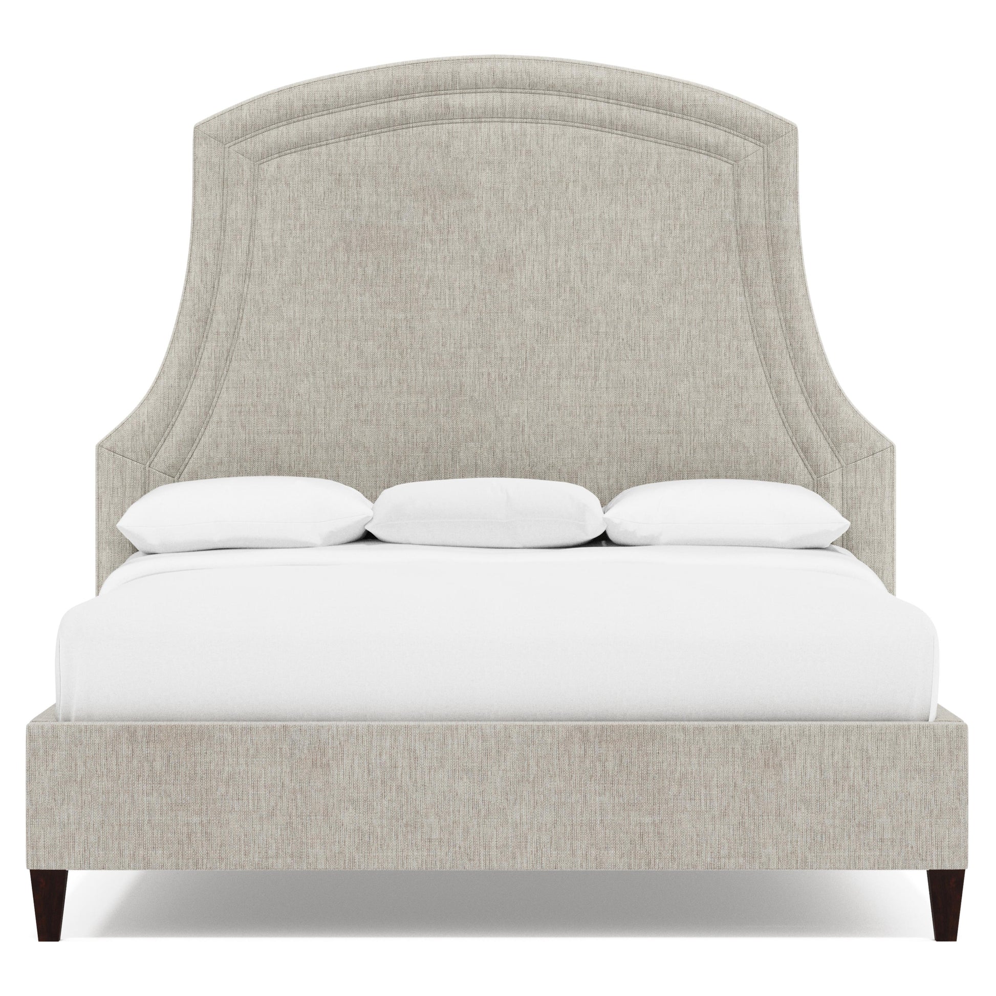 Luxury Bayford Fabric Panel Bed Modern Italian Style for Villa