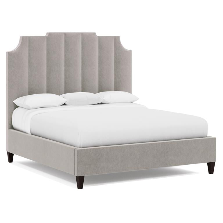 Luxury Bayonne Fabric Panel Bed Modern Italian Style for Villa