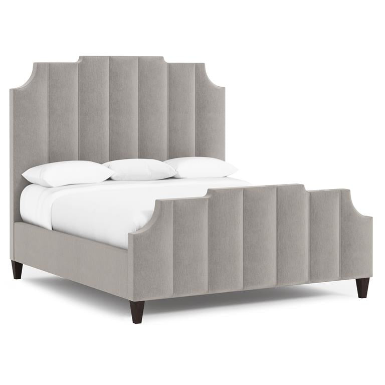 Luxury Bayonne Fabric Panel Bed Modern Italian Style for Villa