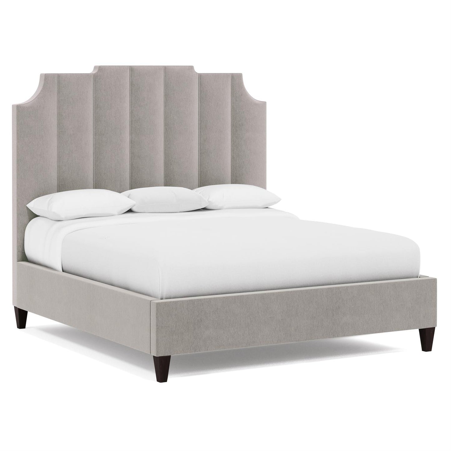 Luxury Bayonne Fabric Panel Bed Modern Italian Style for Villa