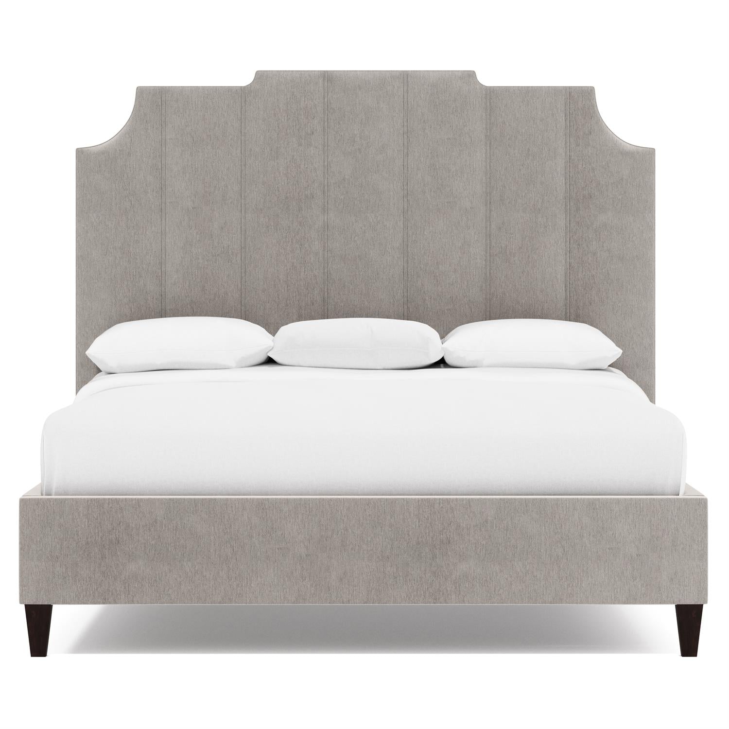 Luxury Bayonne Fabric Panel Bed Modern Italian Style for Villa