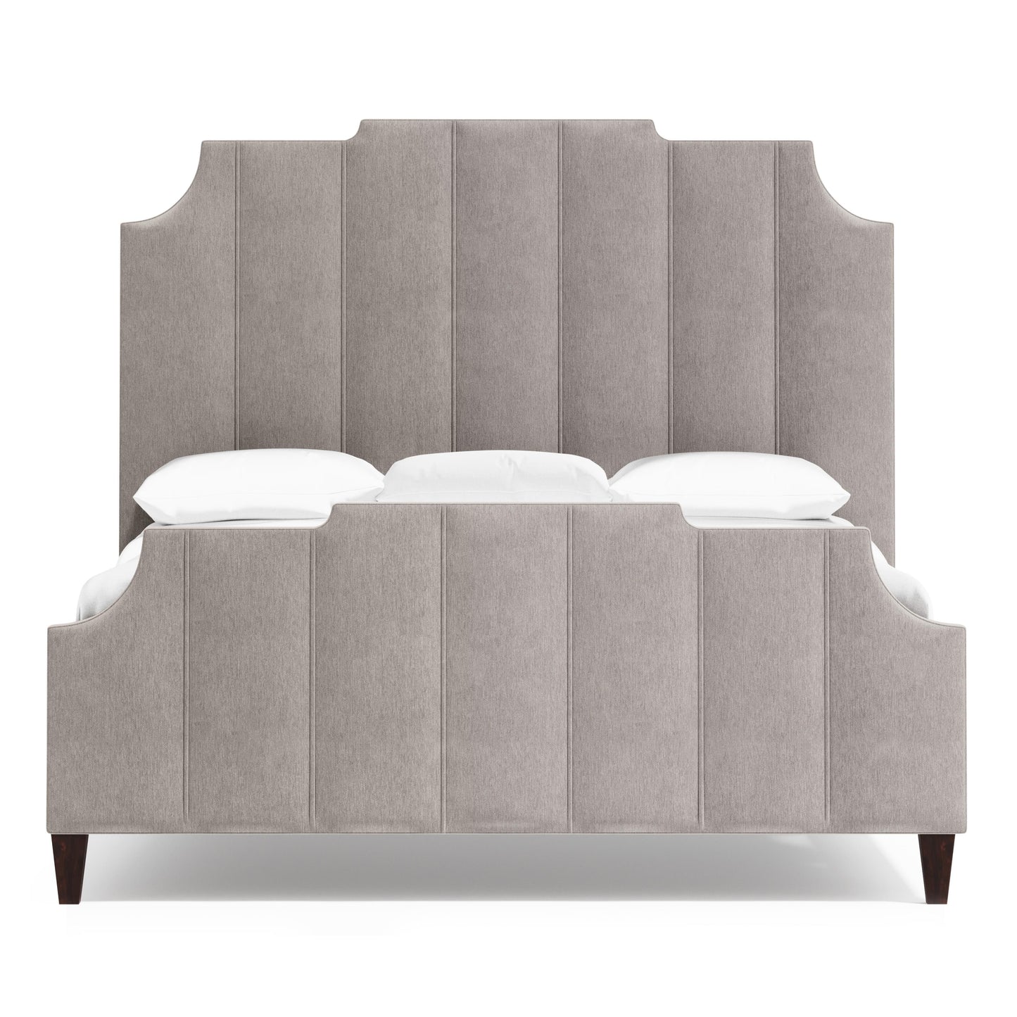 Luxury Bayonne Fabric Panel Bed Modern Italian Style for Villa