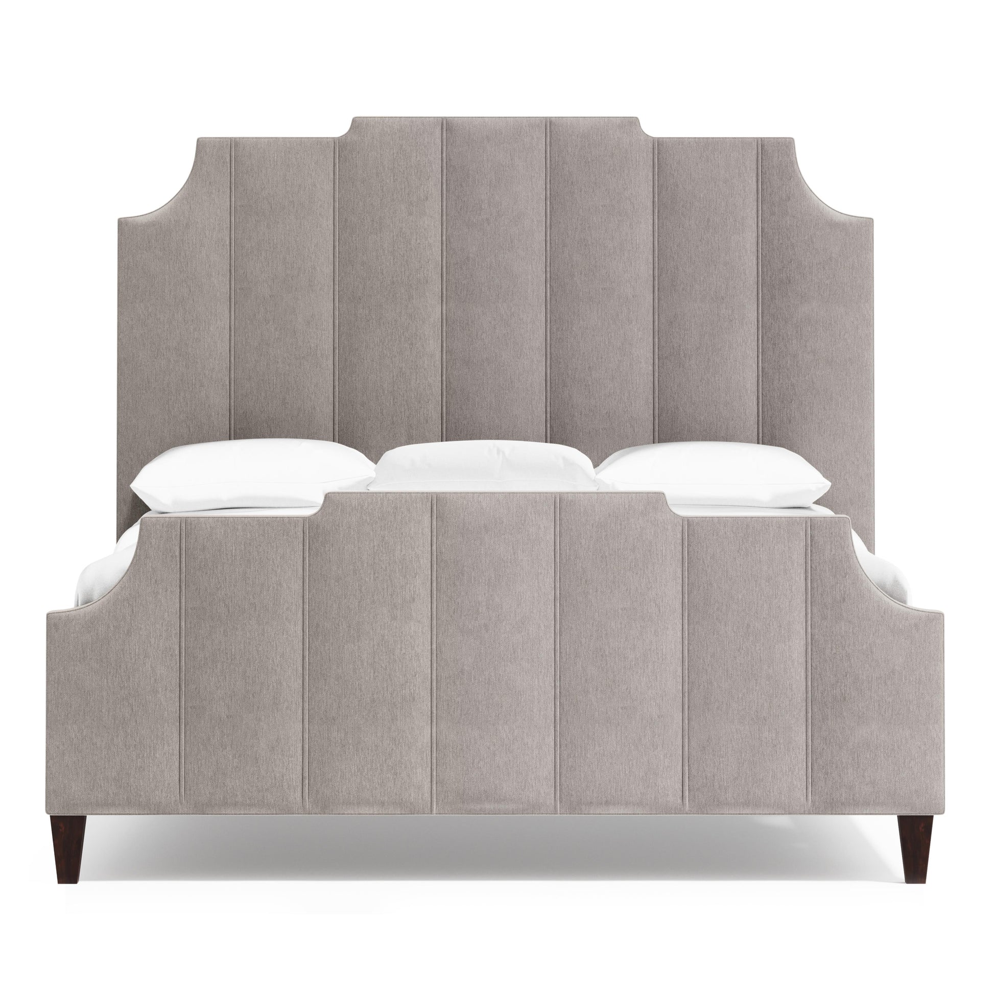 Luxury Bayonne Fabric Panel Bed Modern Italian Style for Villa