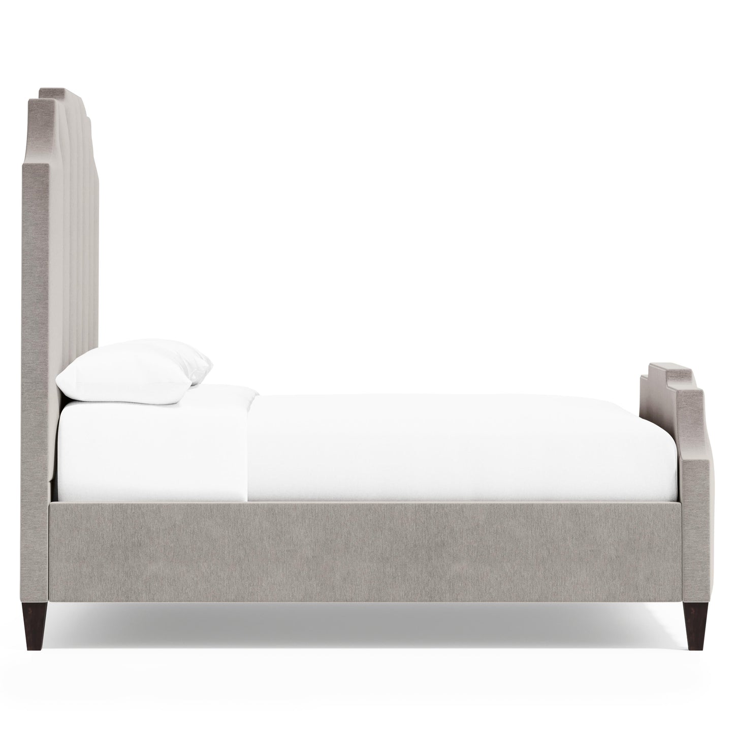 Luxury Bayonne Fabric Panel Bed Modern Italian Style for Villa