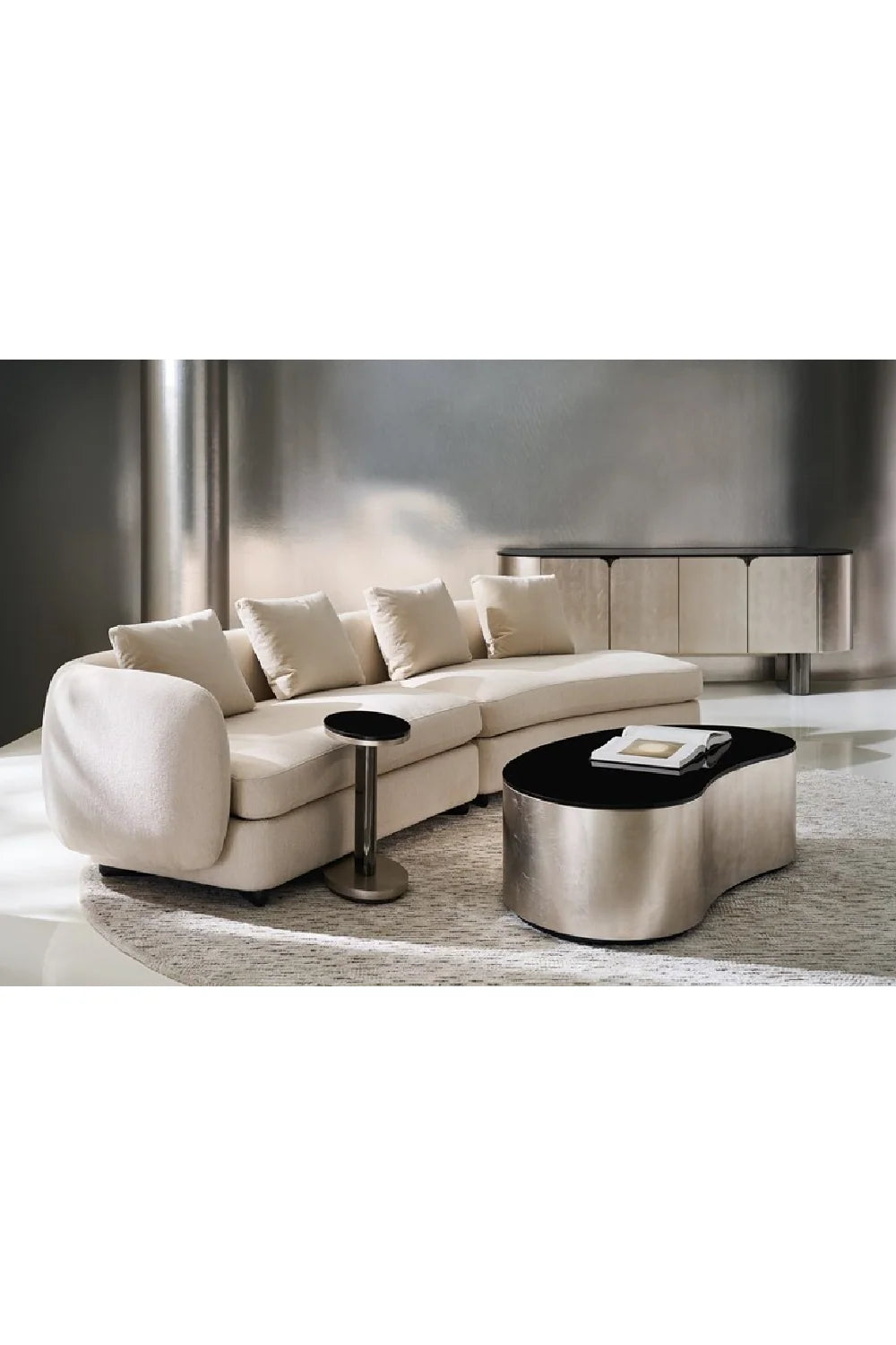Luxury Bean Shaped Coffee Table Modern Italian Style for Villa