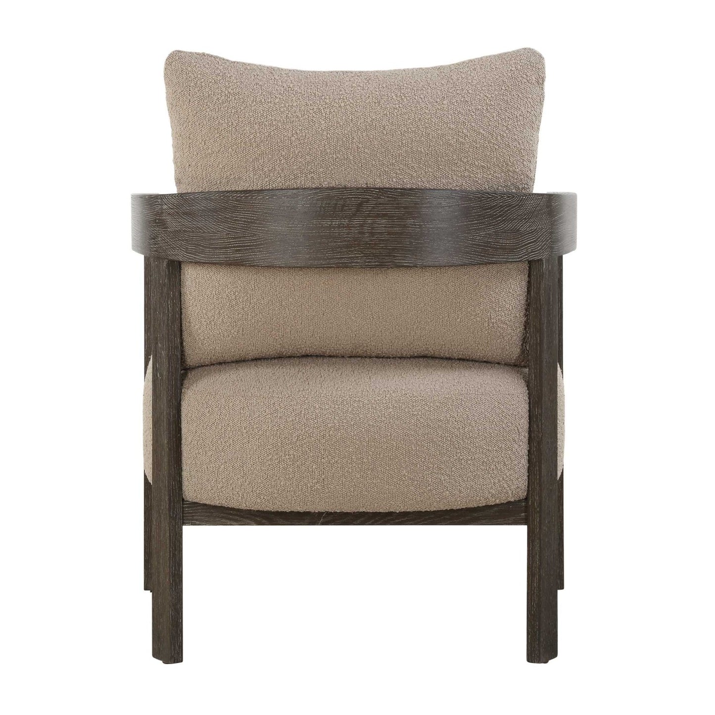 Luxury Beige Boucle Accent Chair European Style for Villa