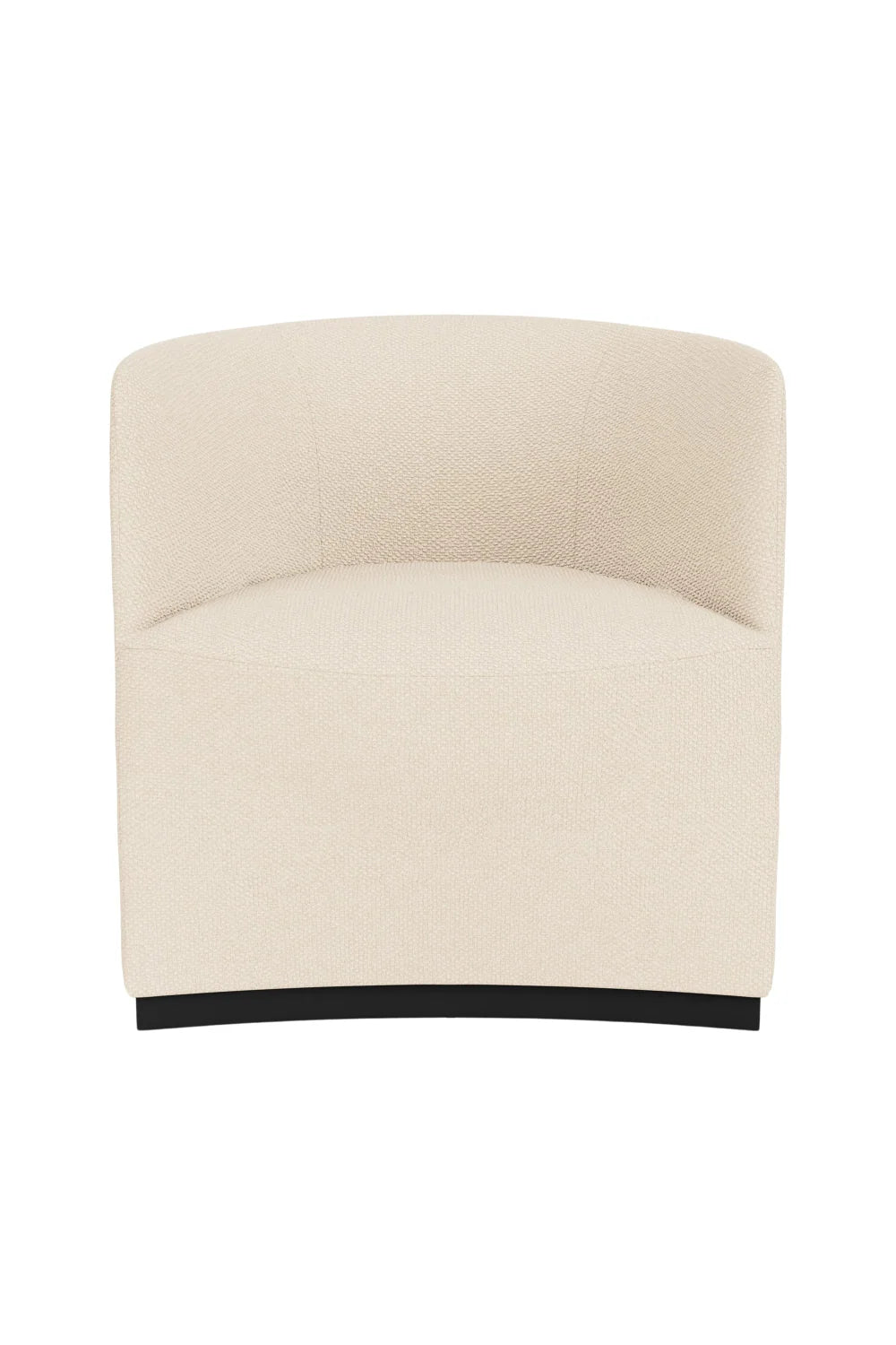 Luxury Beige Boucle Low-Back Club Chair Modern Italian Style for Villa