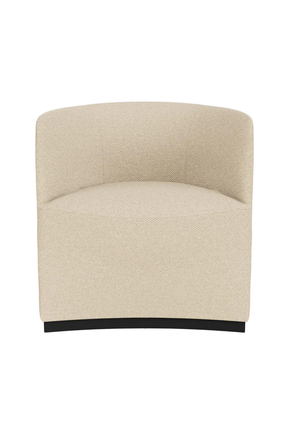 Luxury Beige Boucle Low-Back Club Chair Modern Italian Style for Villa