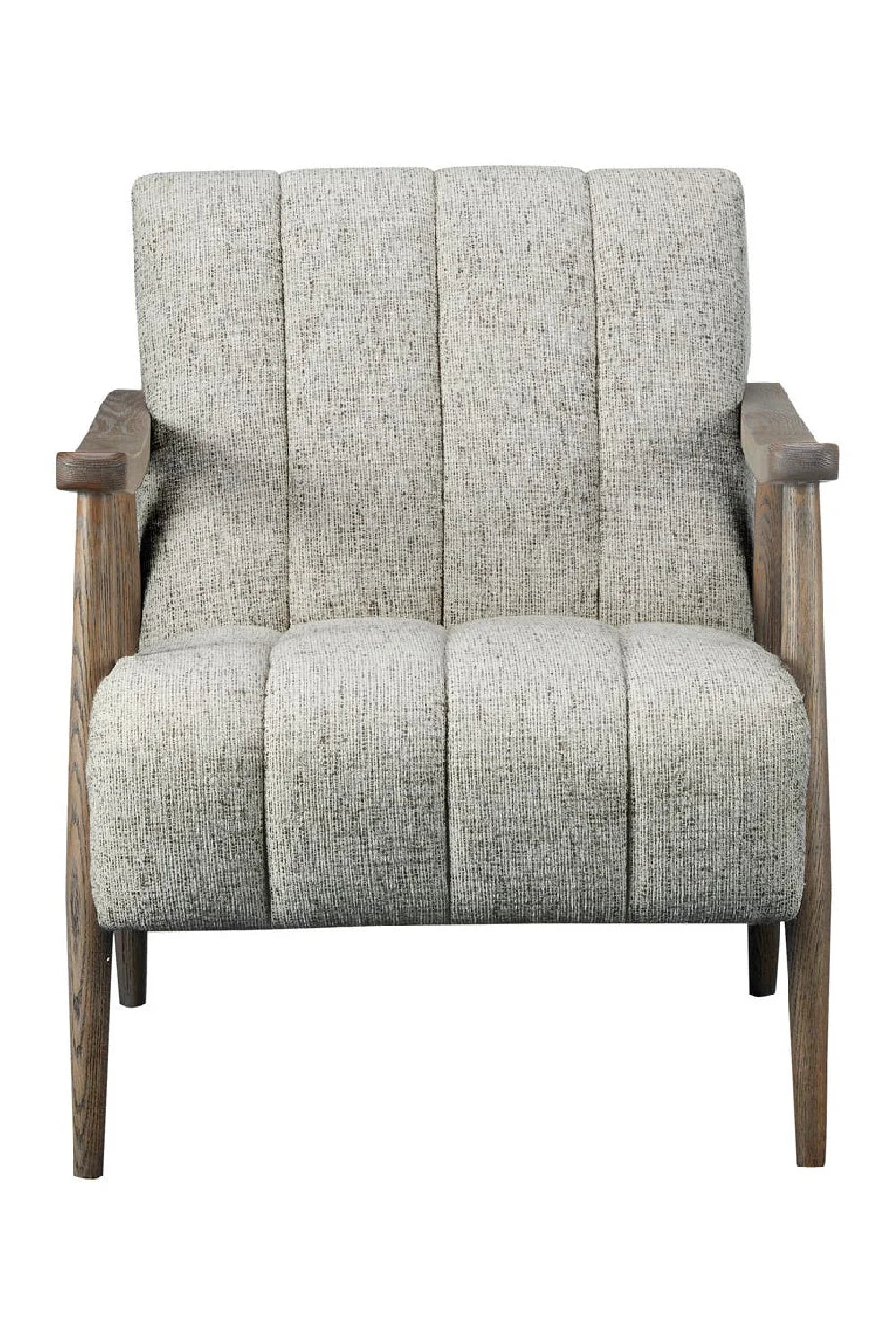 Luxury Beige Channeled Accent Chair European Style for Villa