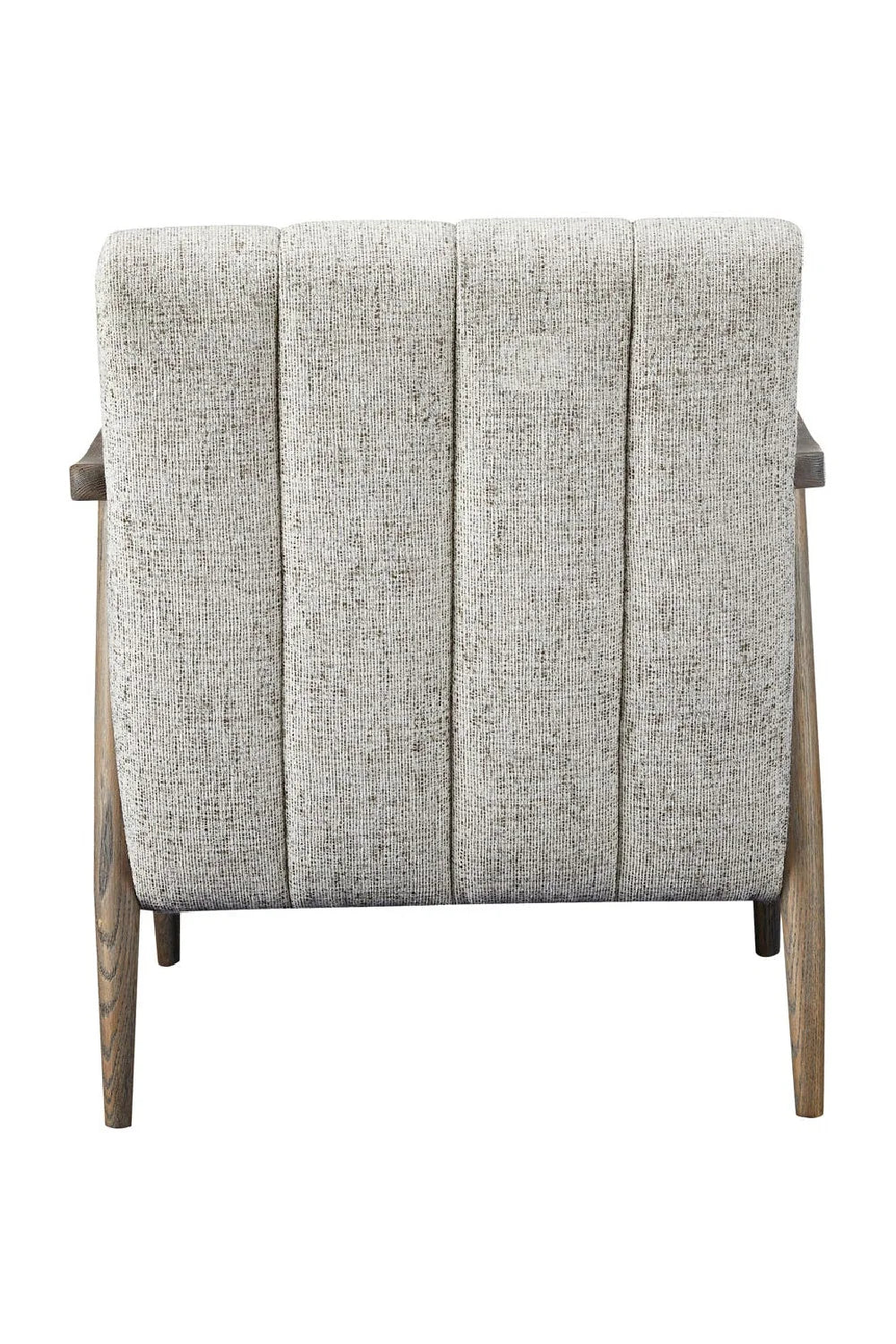 Luxury Beige Channeled Accent Chair European Style for Villa