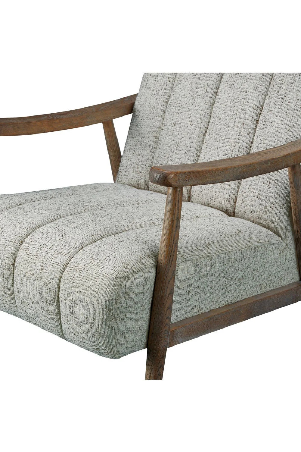 Luxury Beige Channeled Accent Chair European Style for Villa