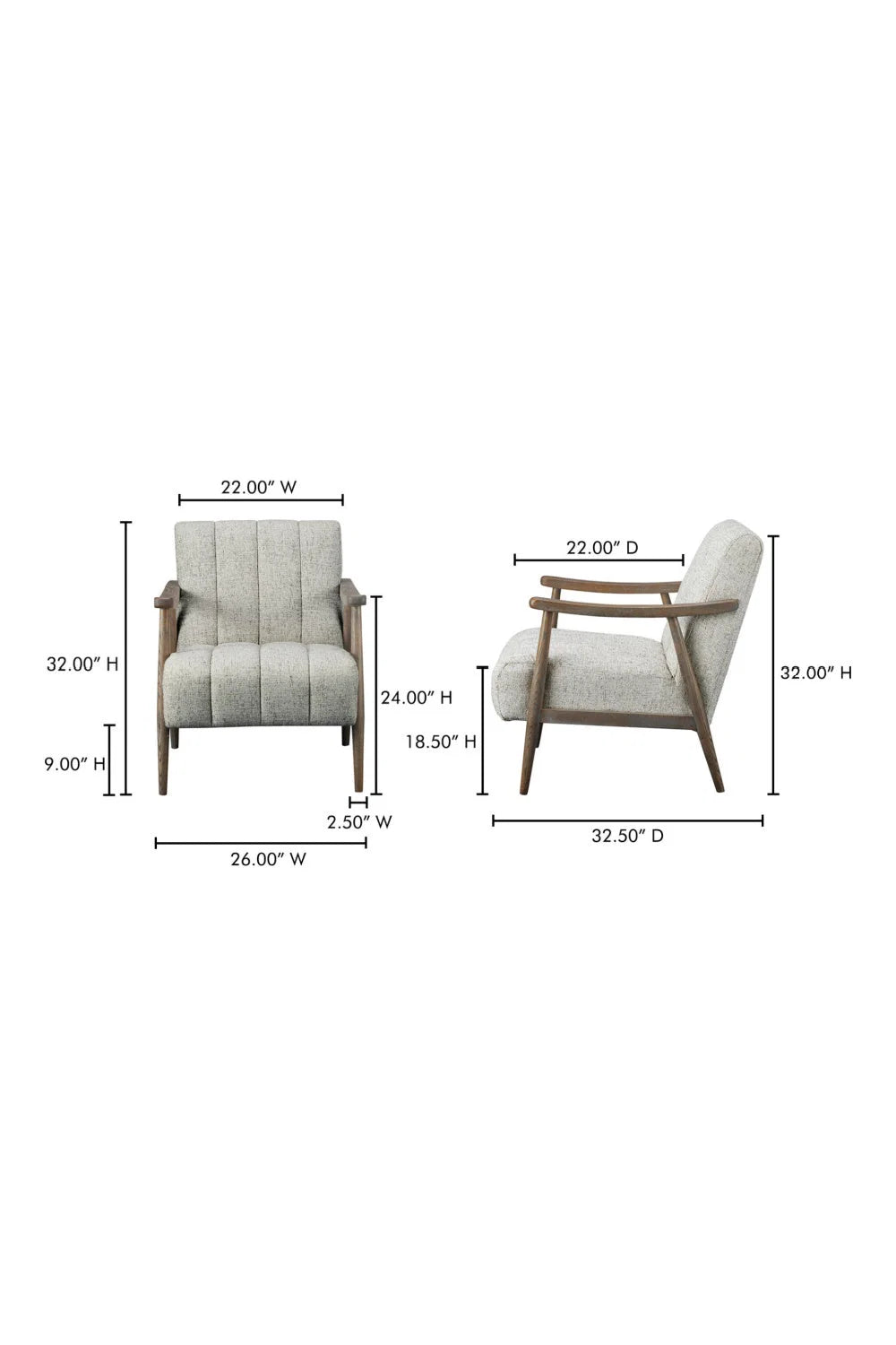 Luxury Beige Channeled Accent Chair European Style for Villa