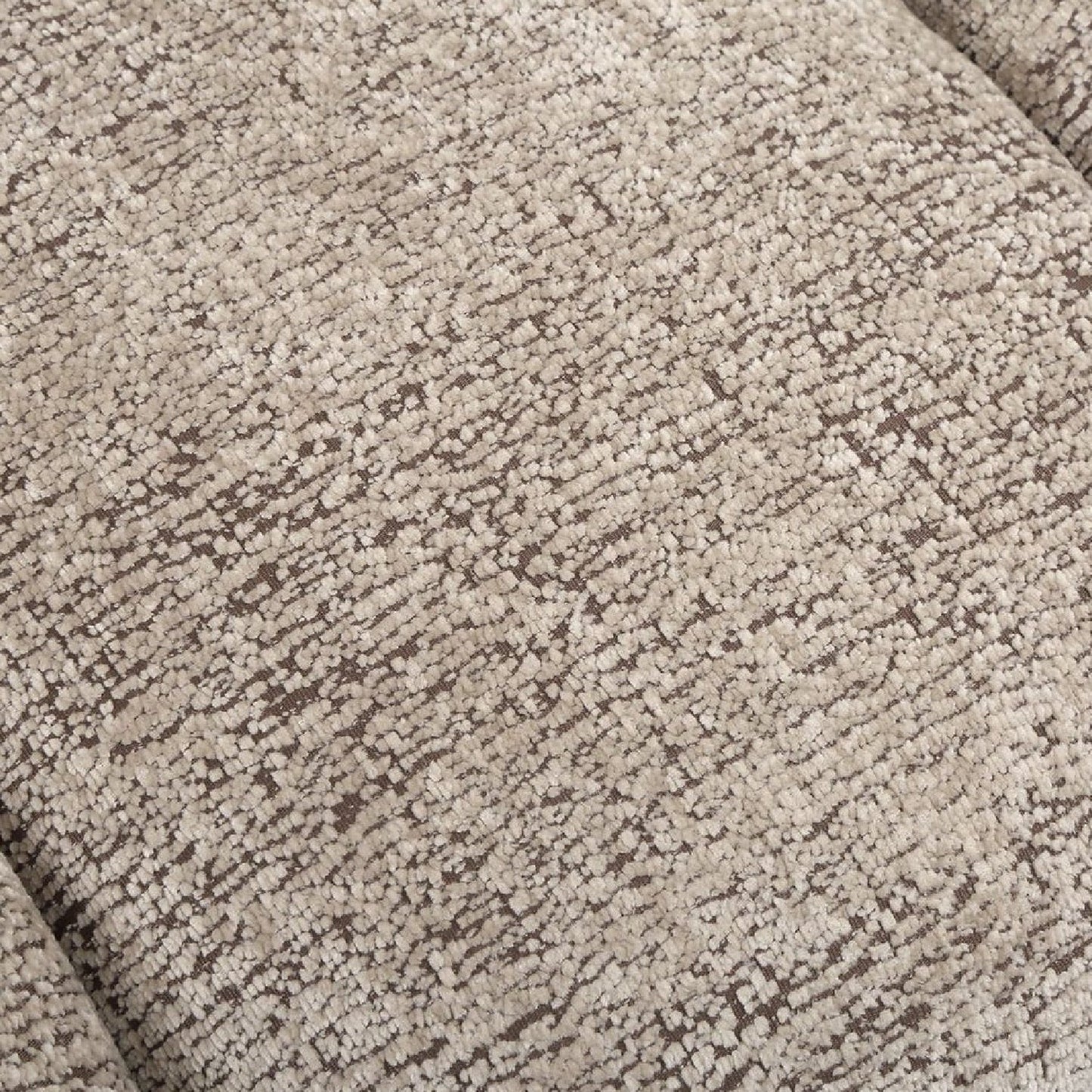 Luxury Beige Chenille Channeled Sofa Modern Italian Style for Villa