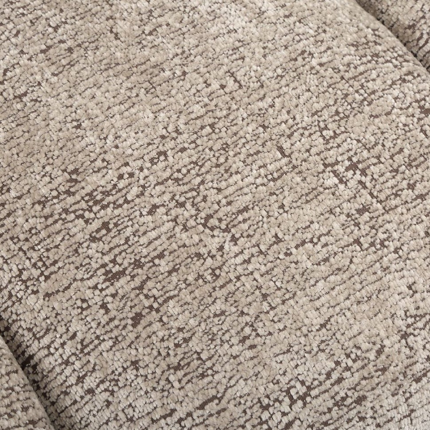 Luxury Beige Chenille Channeled Sofa Modern Italian Style for Villa