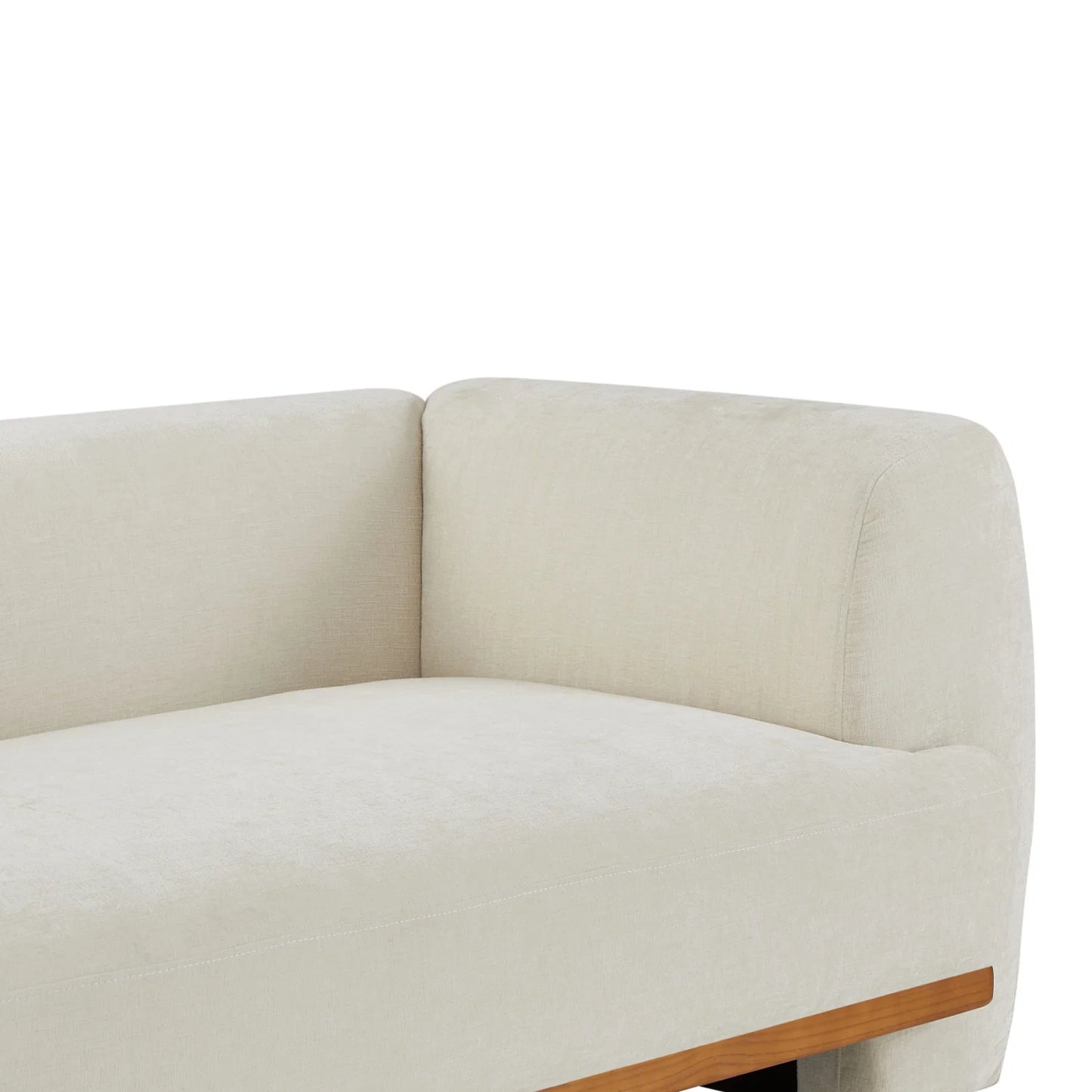 Luxury Beige Chenille Upholstered Sofa Modern Italian Style for Villa
