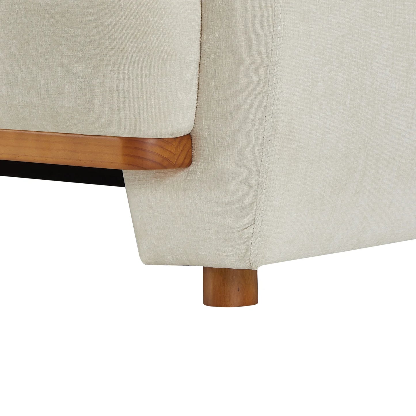 Luxury Beige Chenille Upholstered Sofa Modern Italian Style for Villa