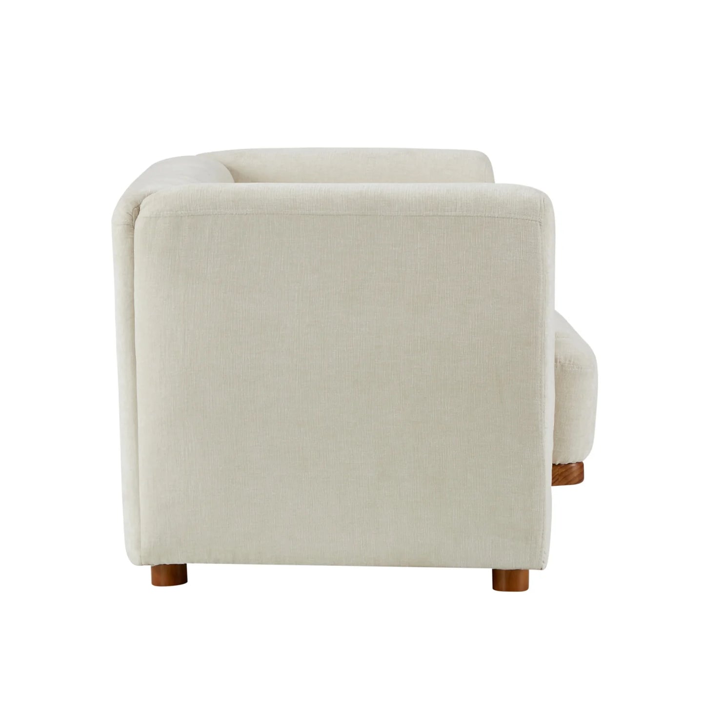 Luxury Beige Chenille Upholstered Sofa Modern Italian Style for Villa