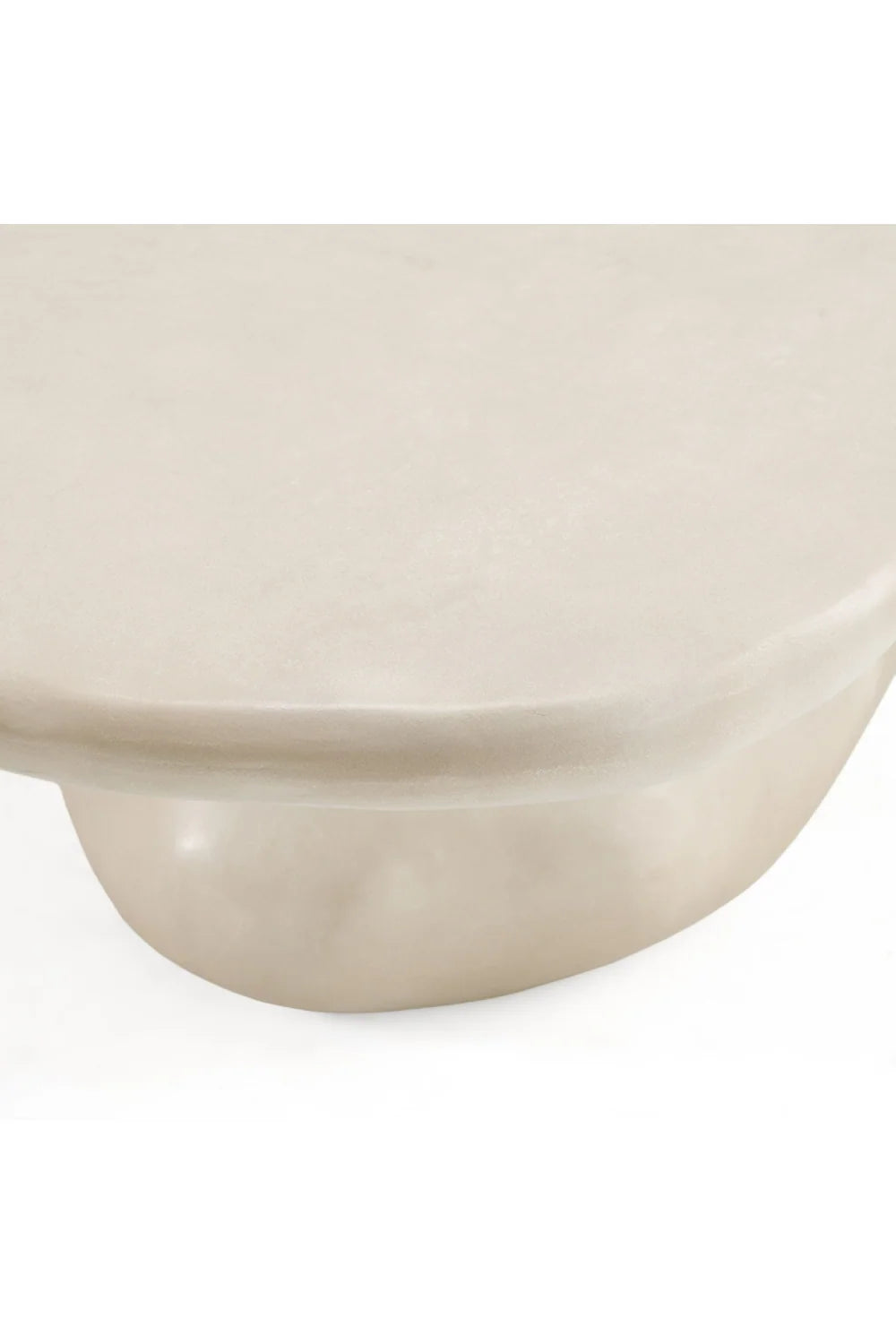 Luxury Beige Concrete Coffee Table Modern Italian Style for Villa