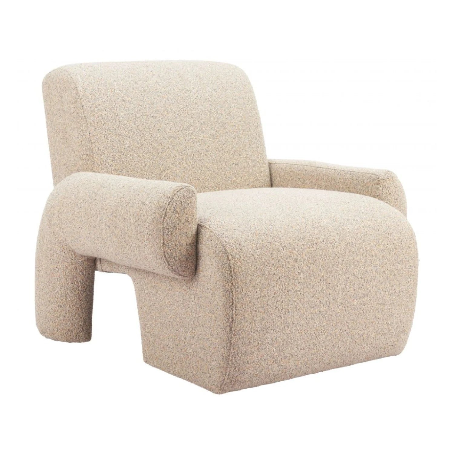 Luxury Beige Contemporary Accent Chair European Style for Villa
