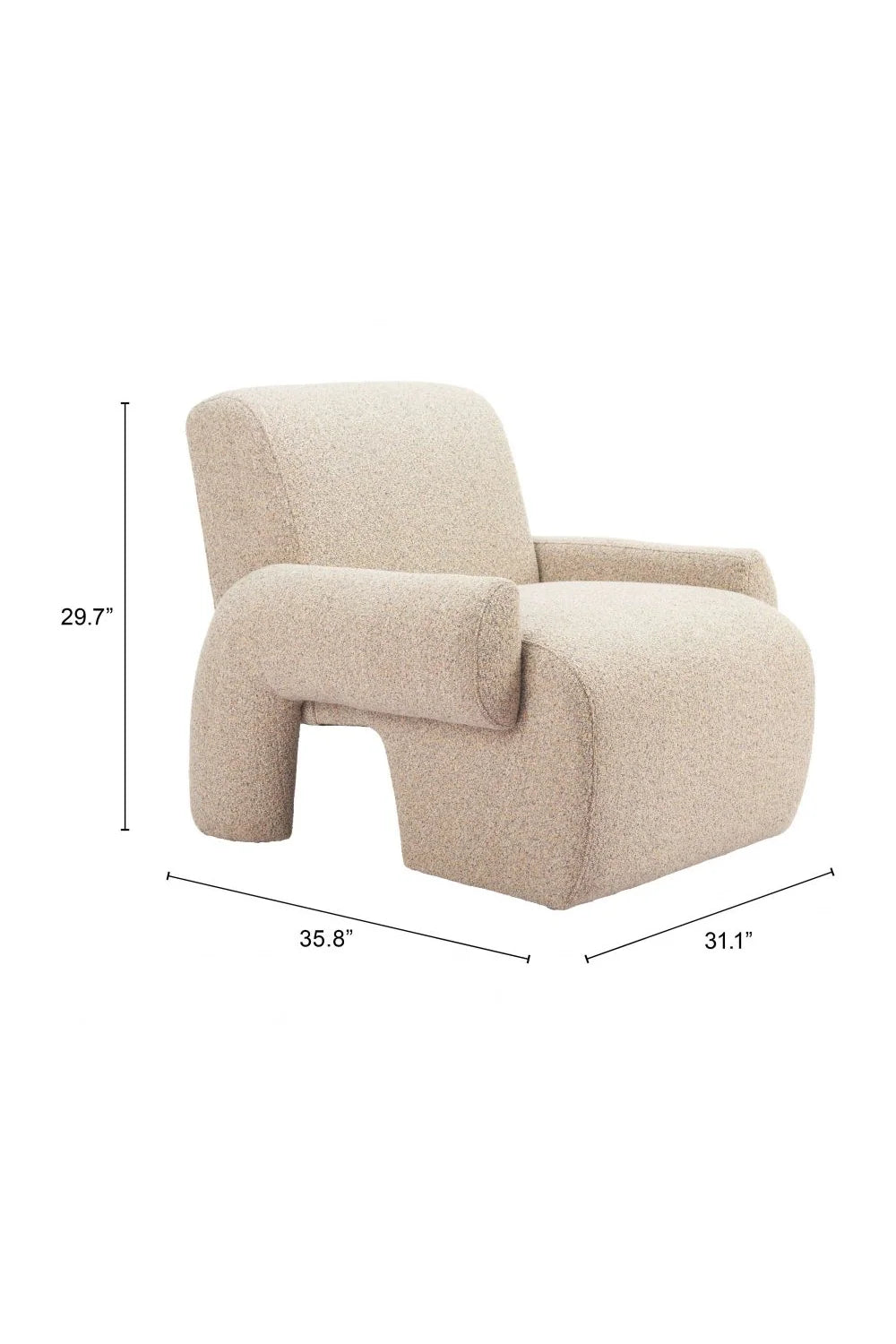 Luxury Beige Contemporary Accent Chair European Style for Villa