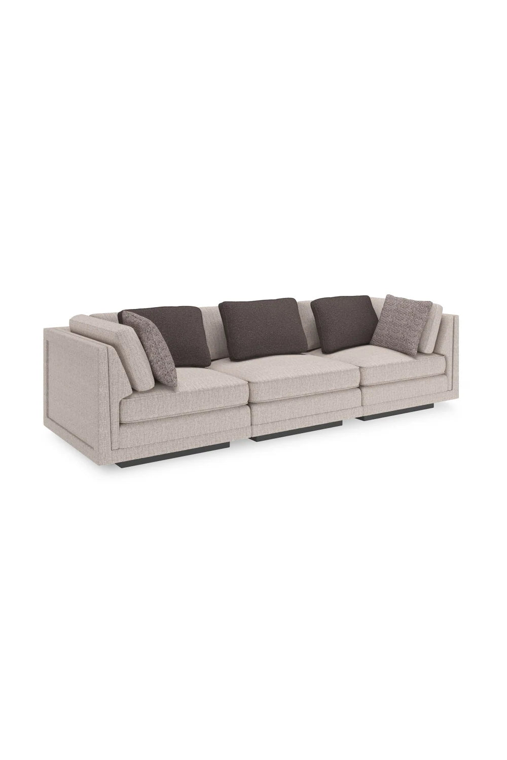 Luxury Beige Corner Sectional Sofa Modern Italian Style for Villa