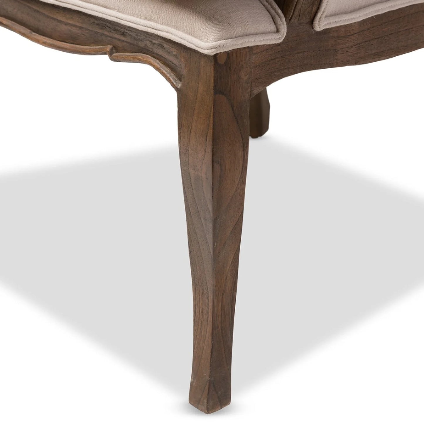 Luxury Beige Cotton Accent Chair Modern Italian Style for Villa