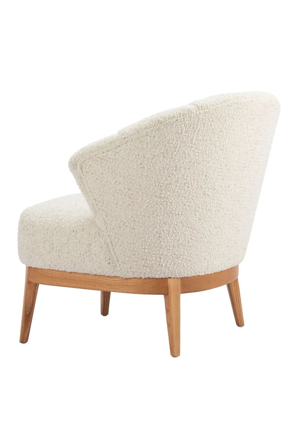 Luxury Beige Curved Back Lounge Chair European Style for Villa