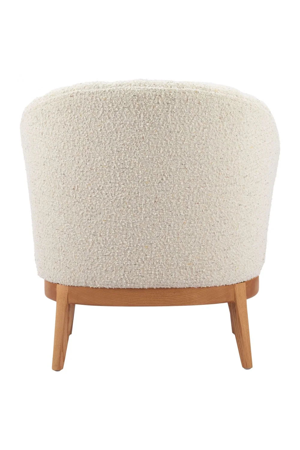 Luxury Beige Curved Back Lounge Chair European Style for Villa