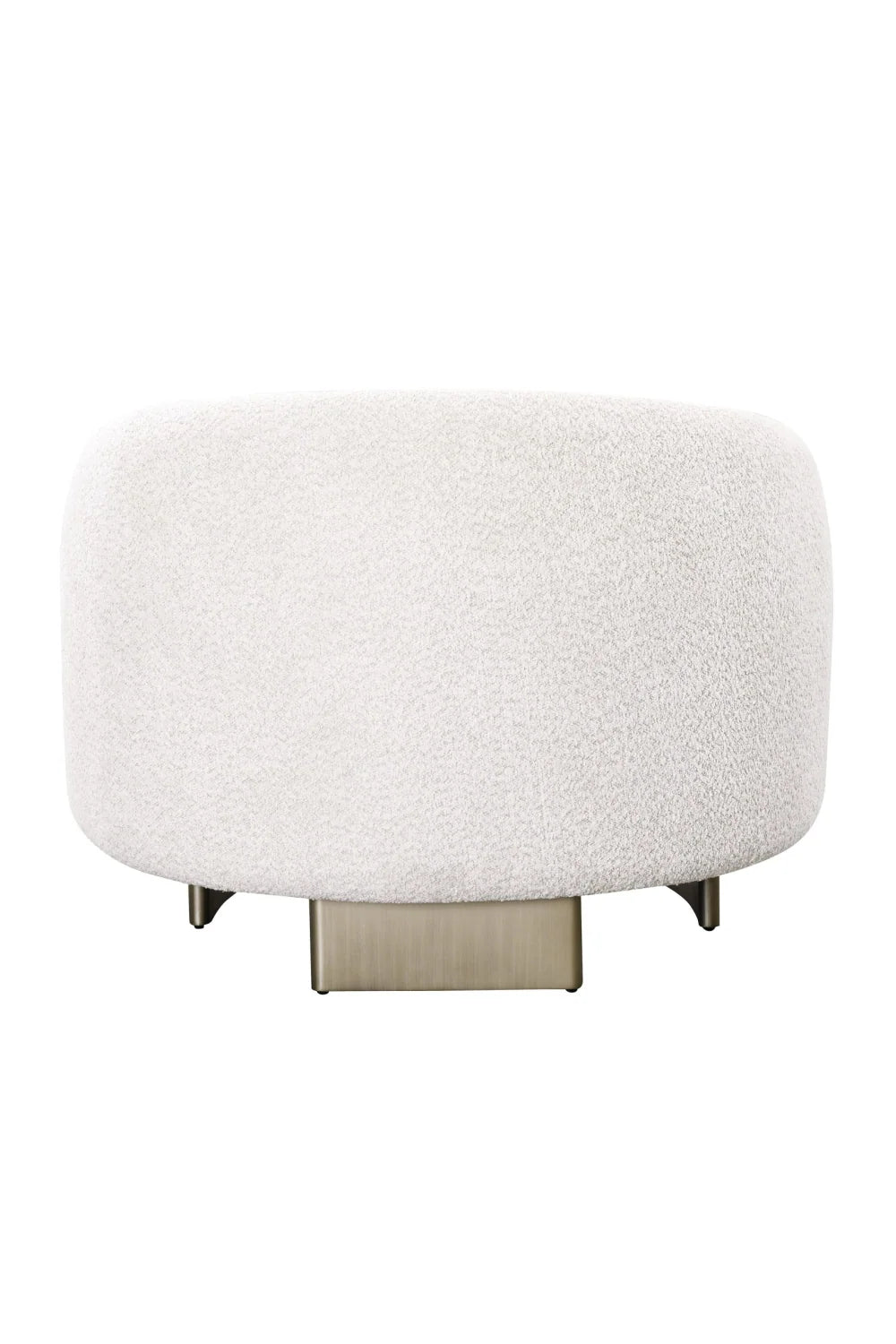 Luxury Beige Curved Fabric Accent Chair European Style for Villa