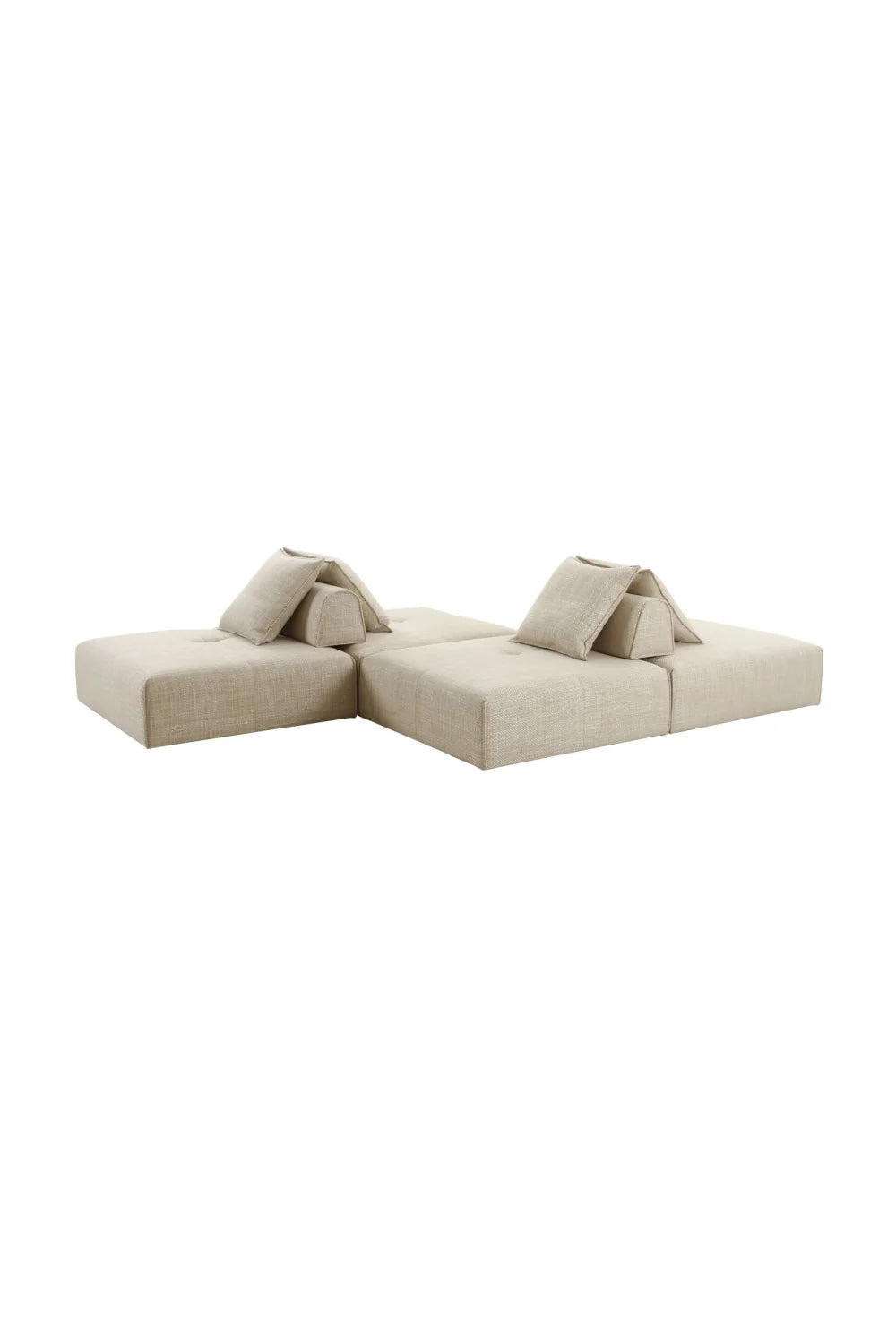 Luxury Beige Fabric Accent Chair Modern European Style for Villa