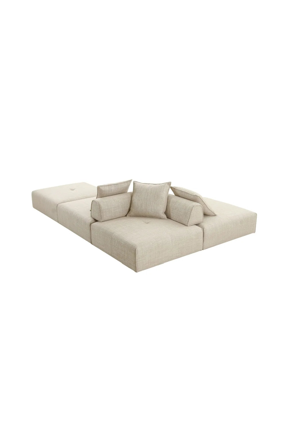 Luxury Beige Fabric Accent Chair Modern European Style for Villa