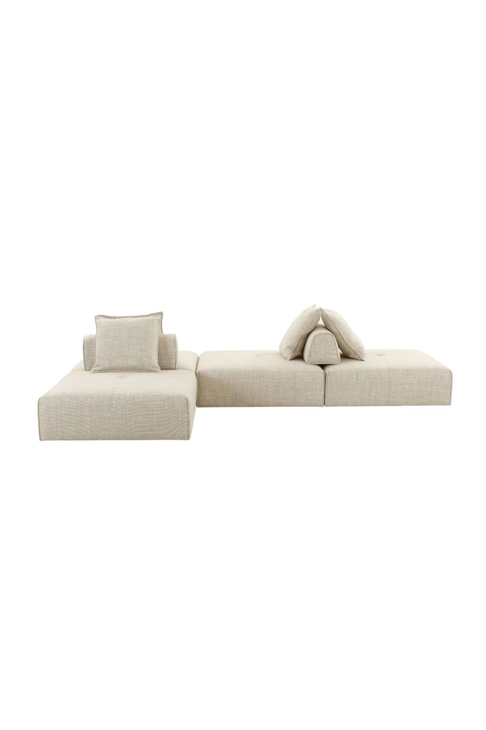 Luxury Beige Fabric Accent Chair Modern European Style for Villa