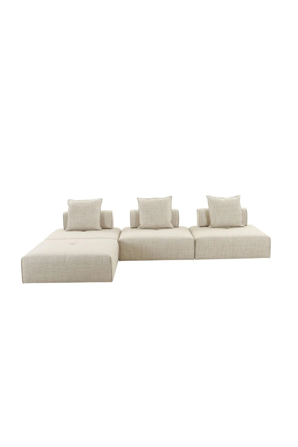 Luxury Beige Fabric Accent Chair Modern European Style for Villa