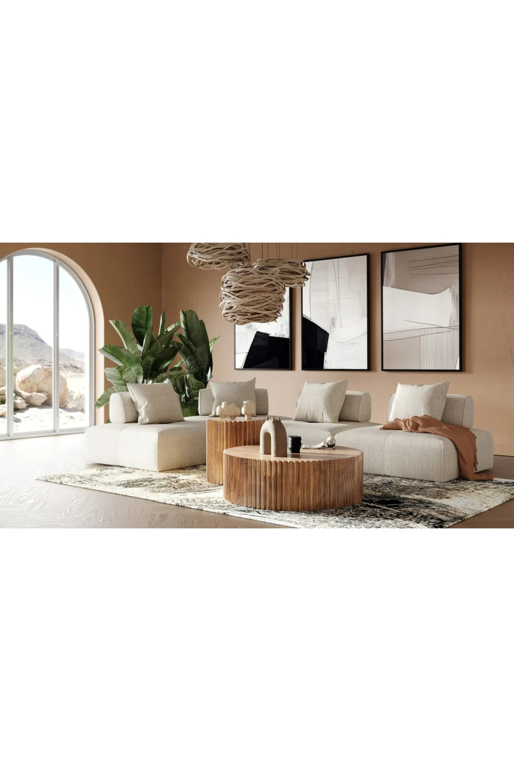 Luxury Beige Fabric Accent Chair Modern European Style for Villa