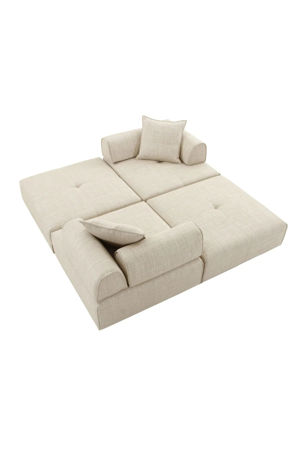 Luxury Beige Fabric Accent Chair Modern European Style for Villa