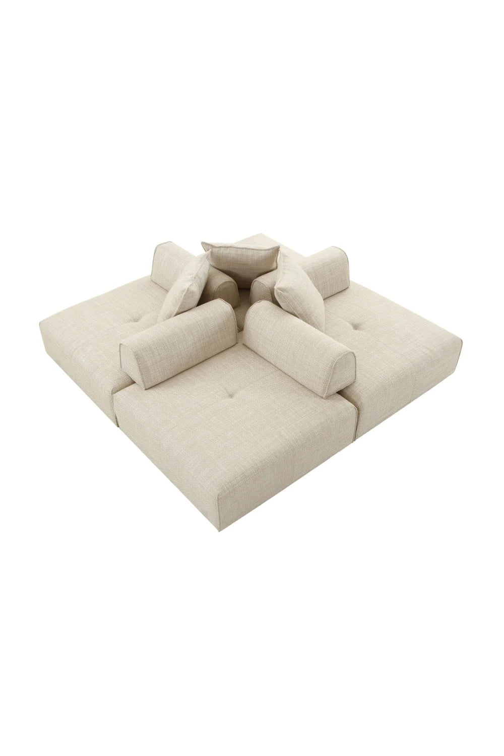 Luxury Beige Fabric Accent Chair Modern European Style for Villa