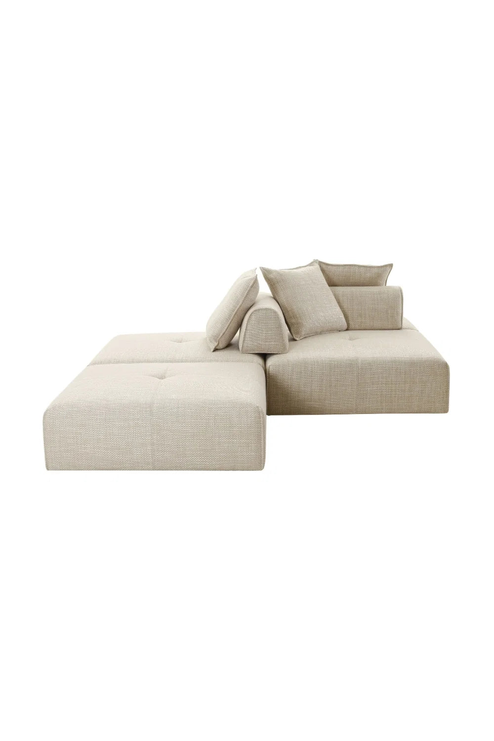 Luxury Beige Fabric Accent Chair Modern European Style for Villa